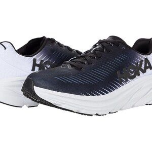 Hoka Black and White Sneakers with Cushioned Sole
